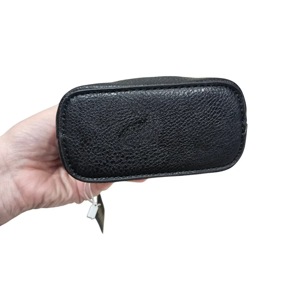 Mini Satchel Women Small Black Woven Dome Crossbody Purse Chain Strap